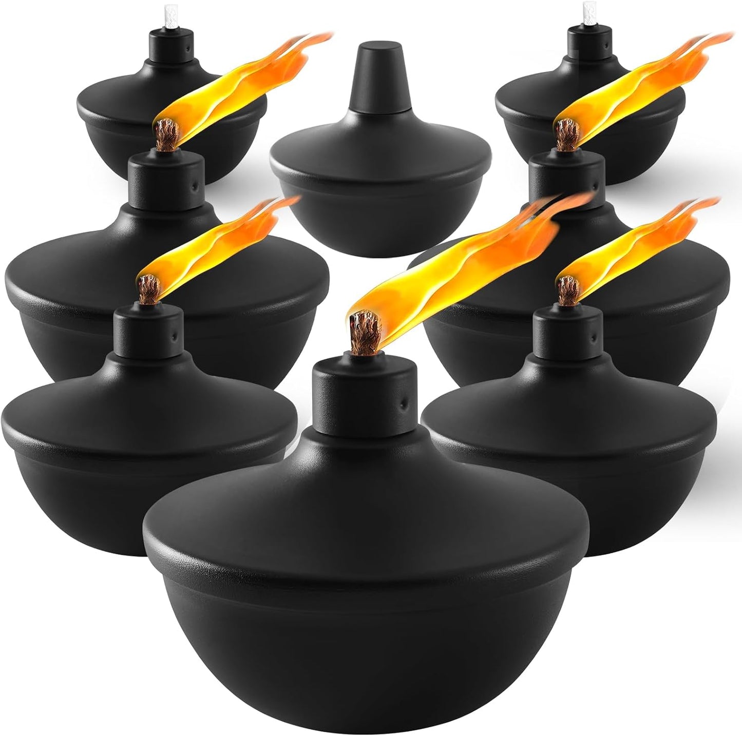 8 Pack Metal Table Top Torches for Outdoor Party Decor