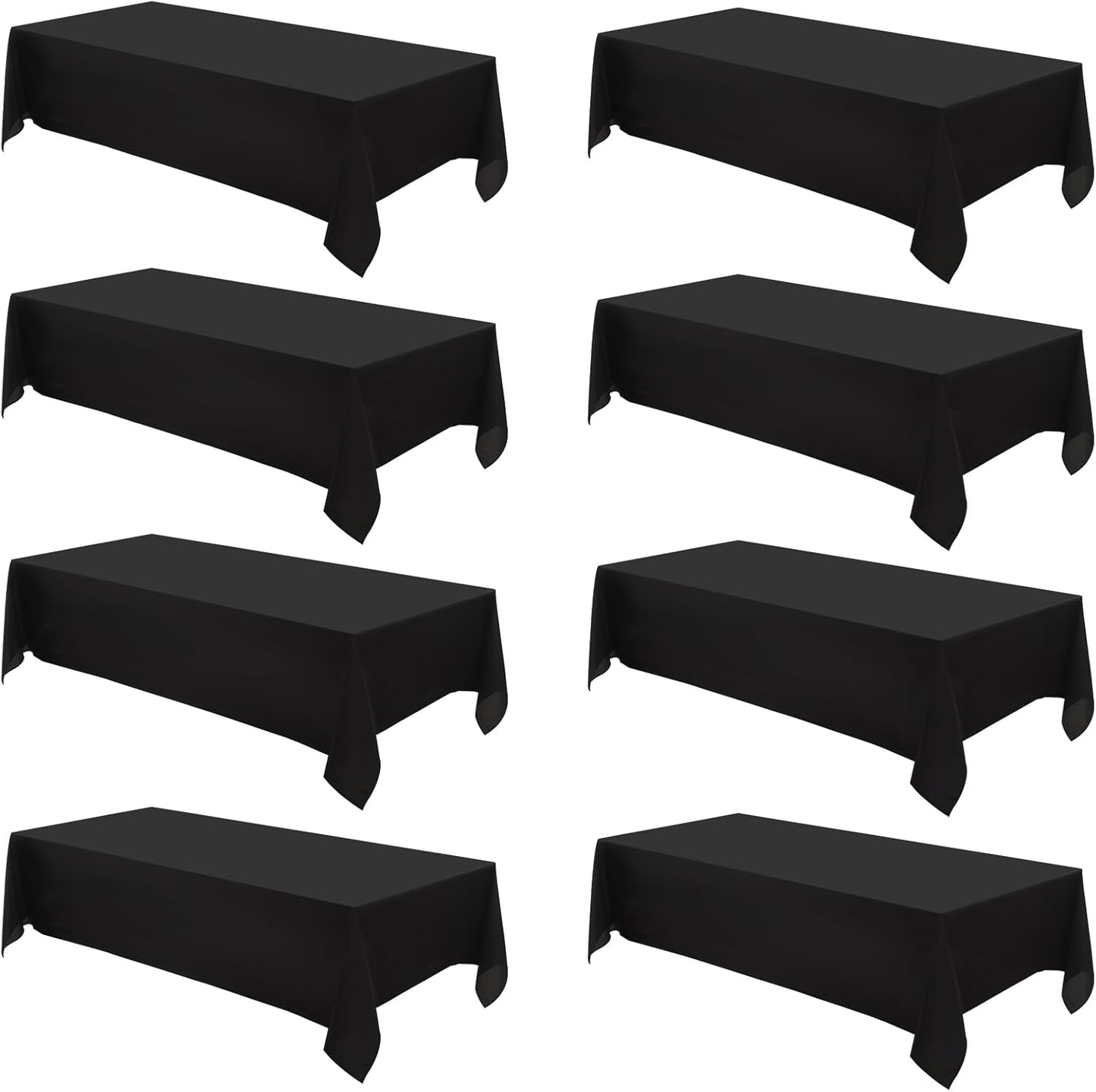 Rectangle Tablecloths 90x132 Inch 8 Pack for Elegant Events