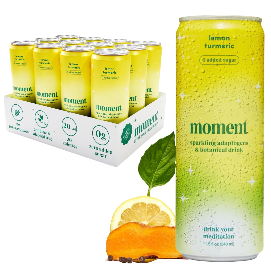 Moment Botanical Soda Soft Drink - Sparkling Lemon Turmeric
