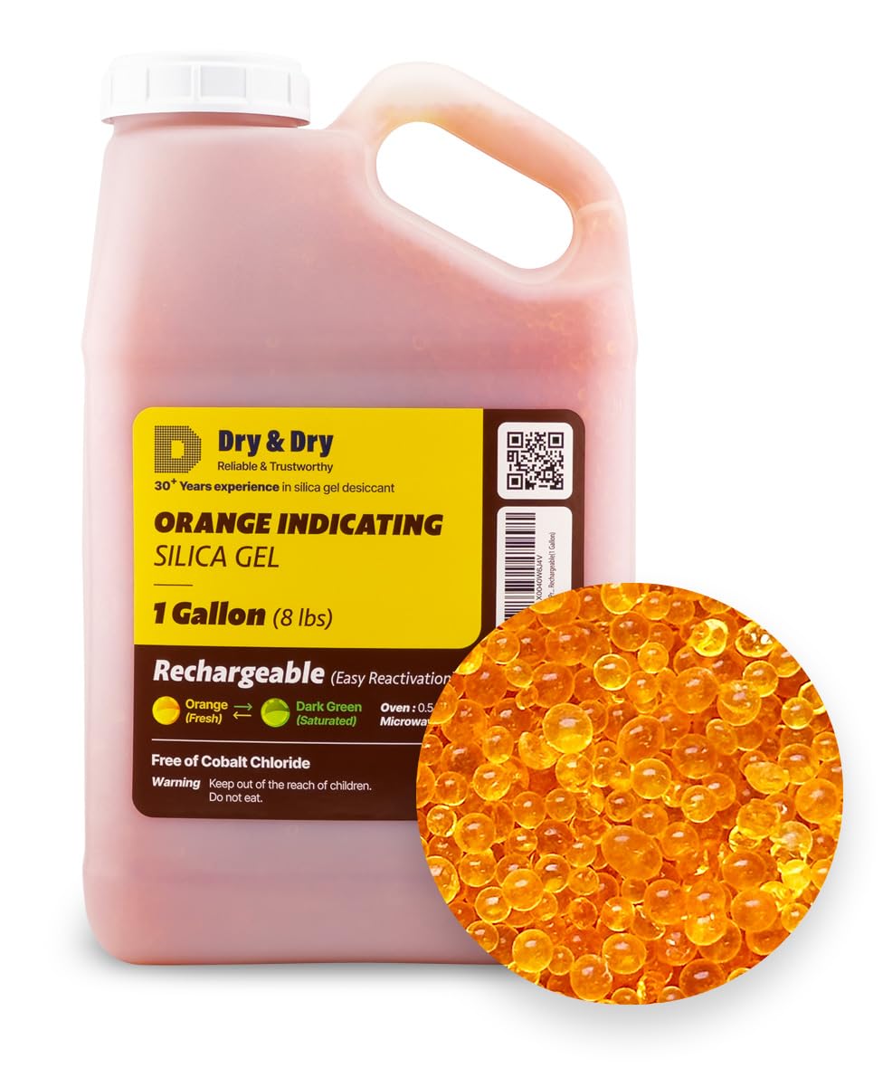 Premium Orange Indicating Silica Gel Beads for Moisture Control
