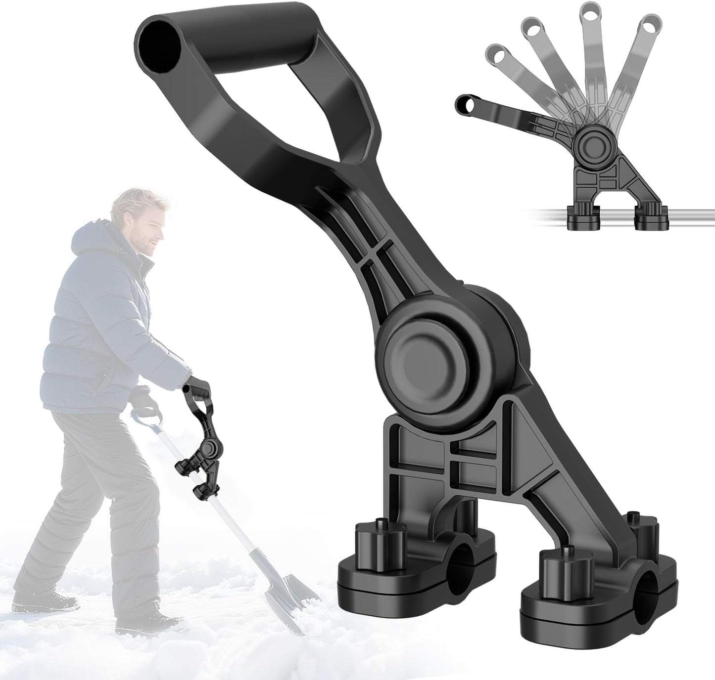 Universal Extension Shovel Handle for Snow Shovels and More