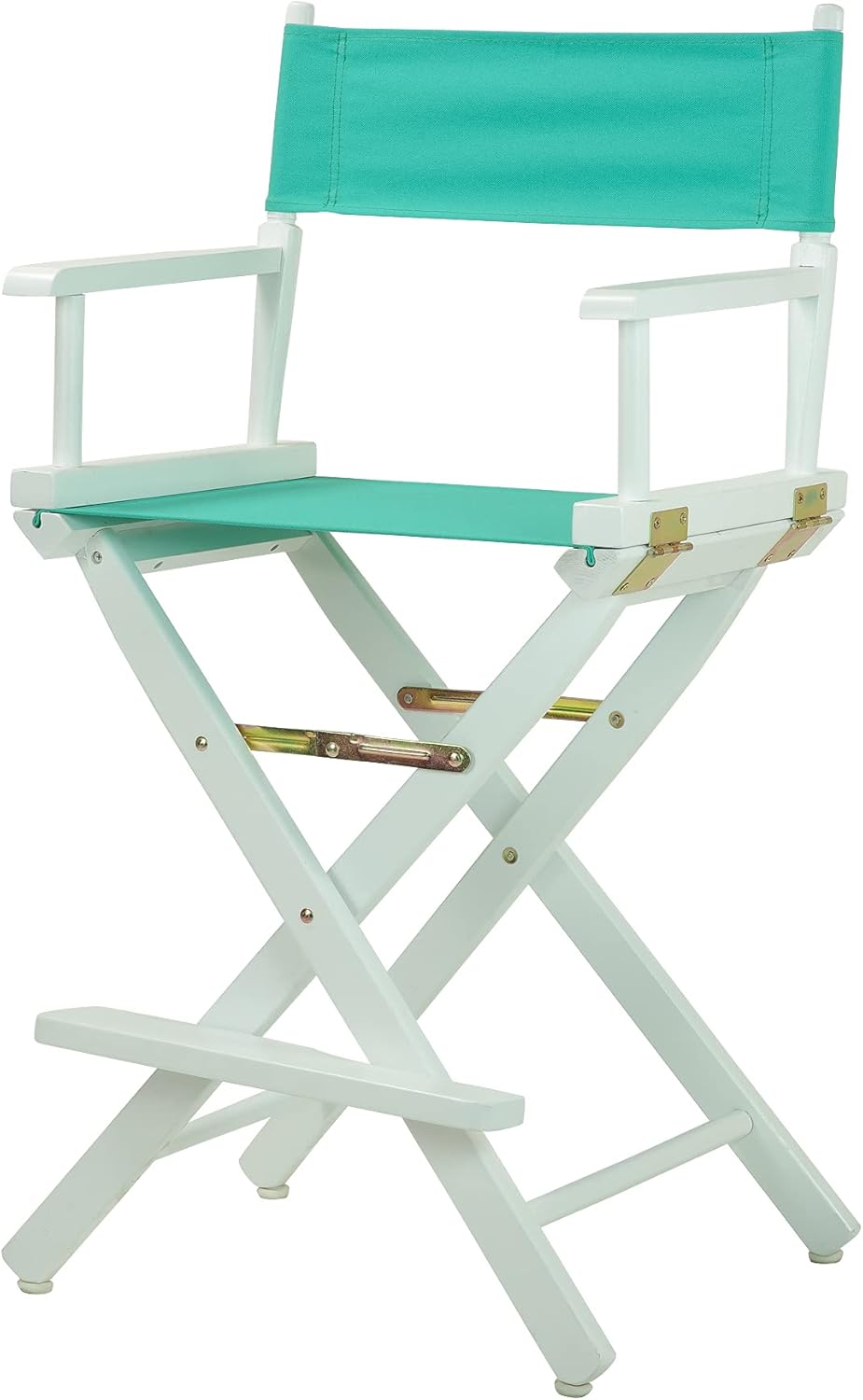 Casual Home White Frame Teal Canvas 24 Counter Height Chairs