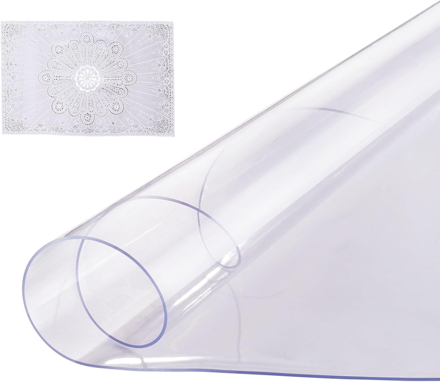 VEVOR 48x48 Inch Clear PVC Table Cover Protector for Desktops