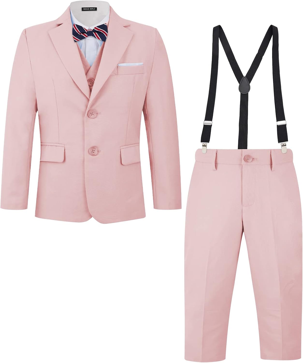 MAGE MALE Boys Multiple Colour Formal Dress Suits 5 Piece Set