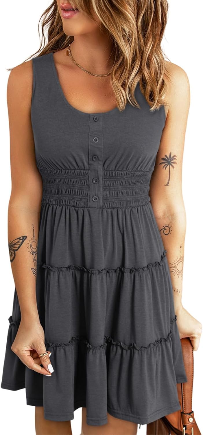 Dokotoo Womens Summer Dresses 2025 Casual Swing Mini Dress