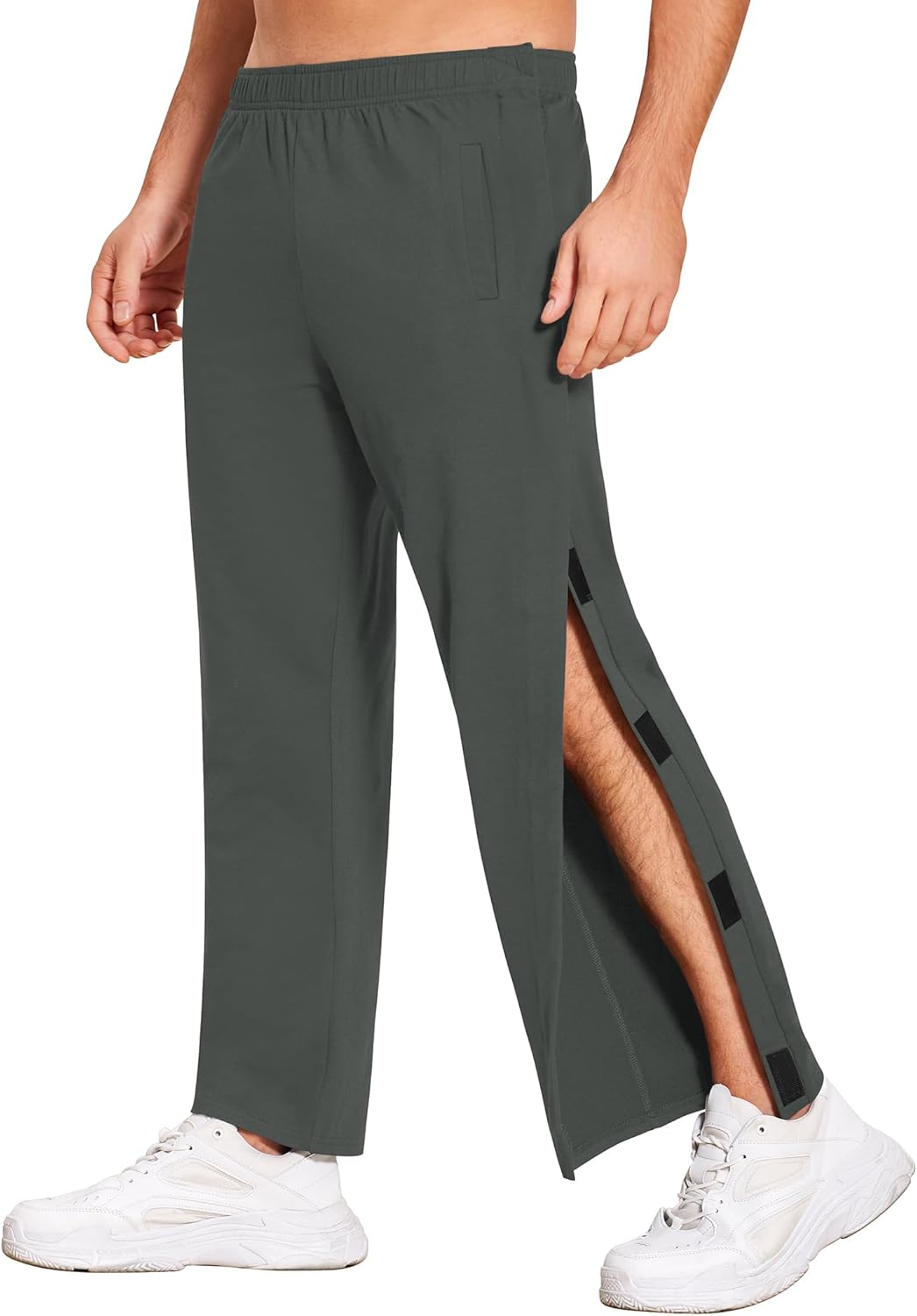 Deyeek Men's Tear Away Pants for Post Surgery Comfort and Ease