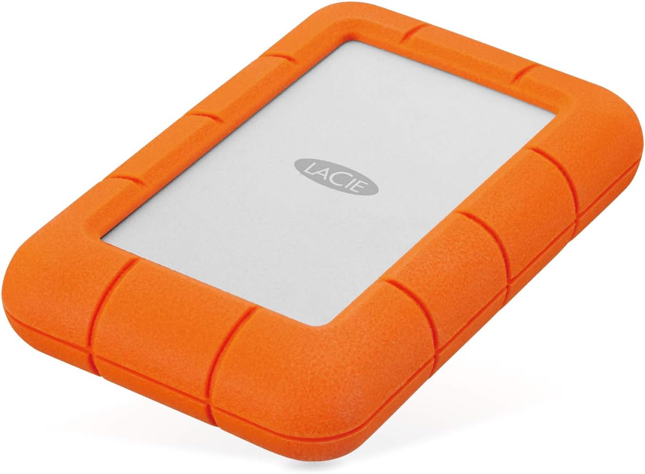 LaCie Rugged Mini 5TB USB 3.0 External Hard Drive, Orange/Grey