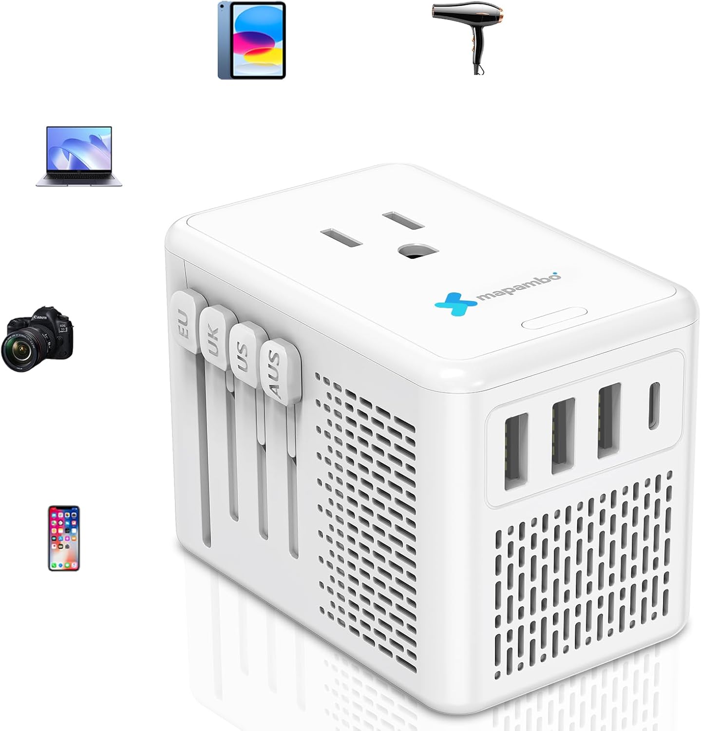 Upgraded Voltage Converter for Hair Dryers with Fast Charging