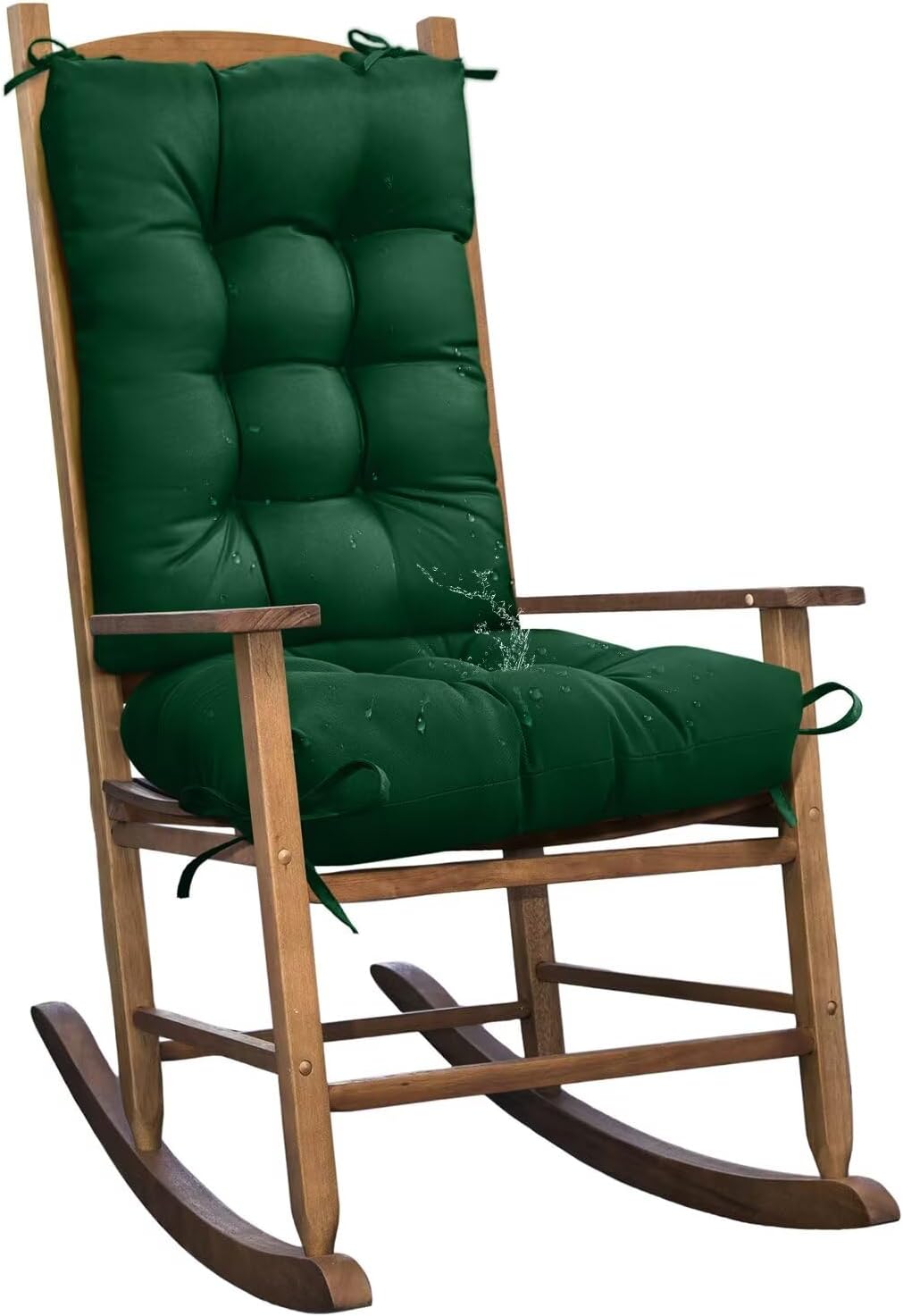 Dark Green Patio Chair Cushion Set for Indoor Outdoor Use