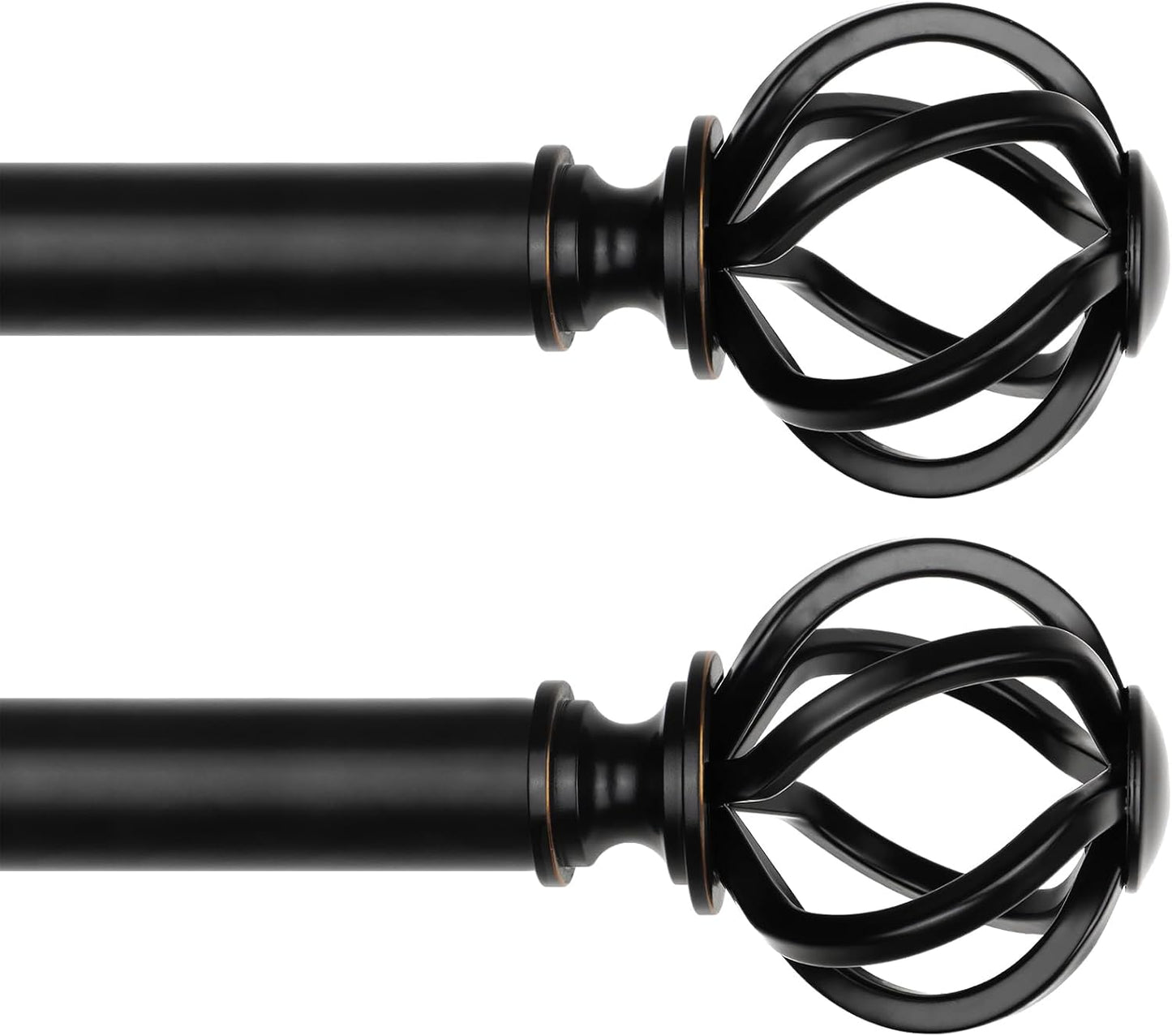 Telescoping Curtain Rods for Windows 48 to 84 Inch - Elegant Design