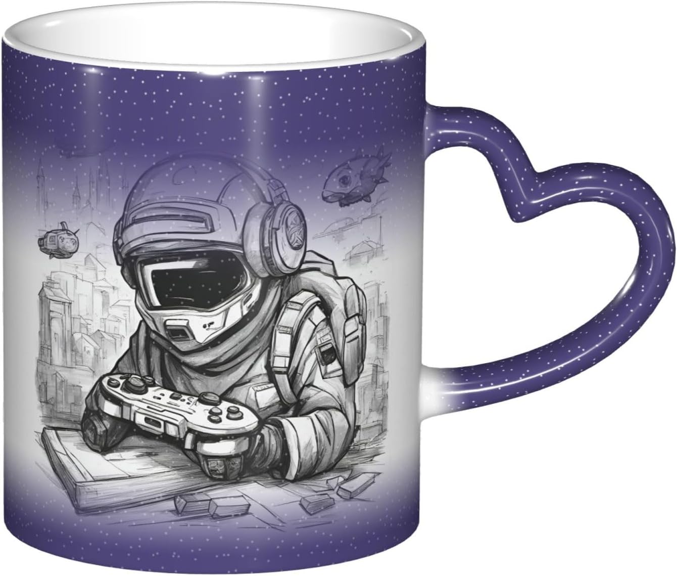 Magic Color Changing Gaming Mug - Sky Sketch