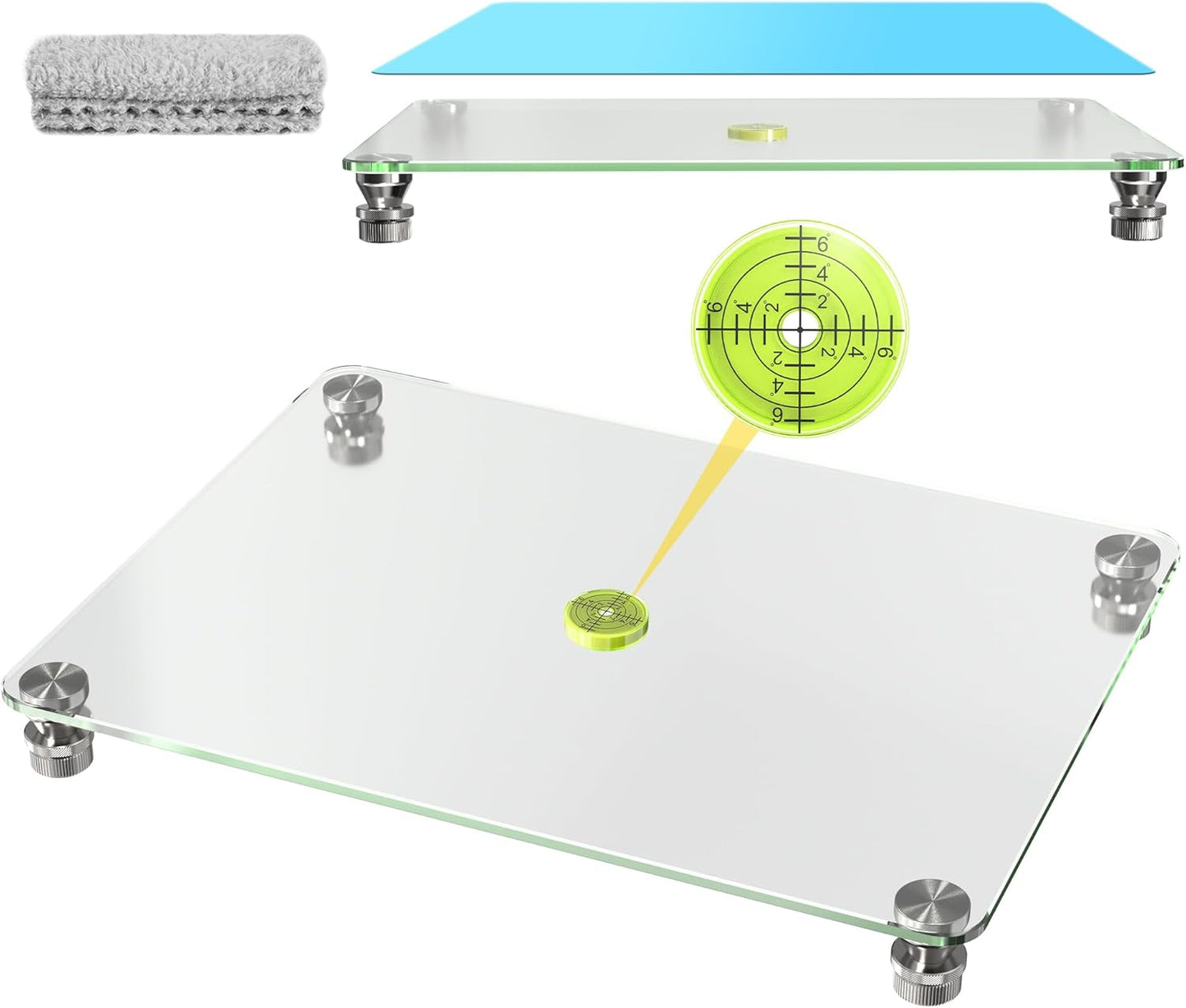 Nelyrho 16x12 Glass Resin Leveling Table for Epoxy Projects