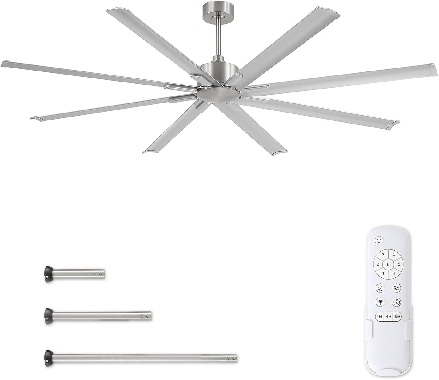 ZMISHIBO 84 Inch Industrial Ceiling Fan with Remote Control