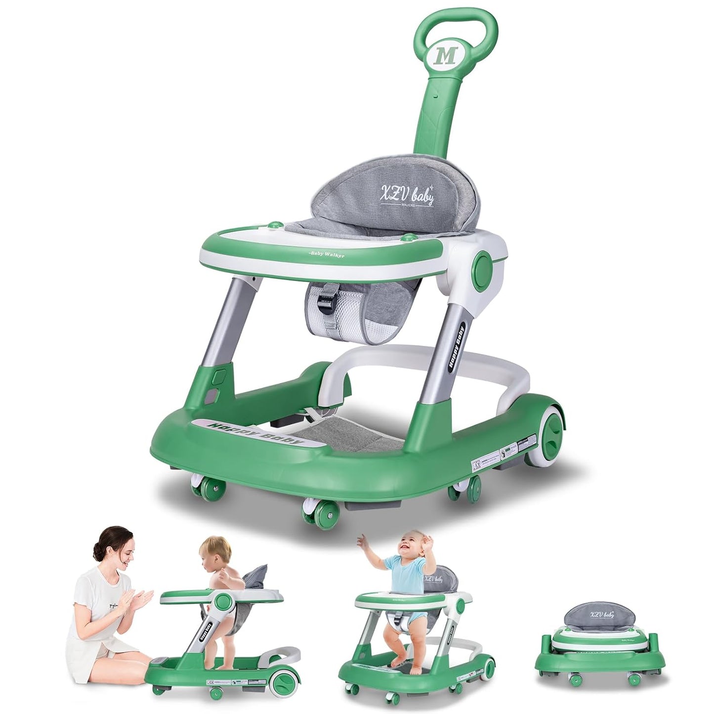 5-in-1 Baby Walker with Wheels for Safe Infant Toddler Use