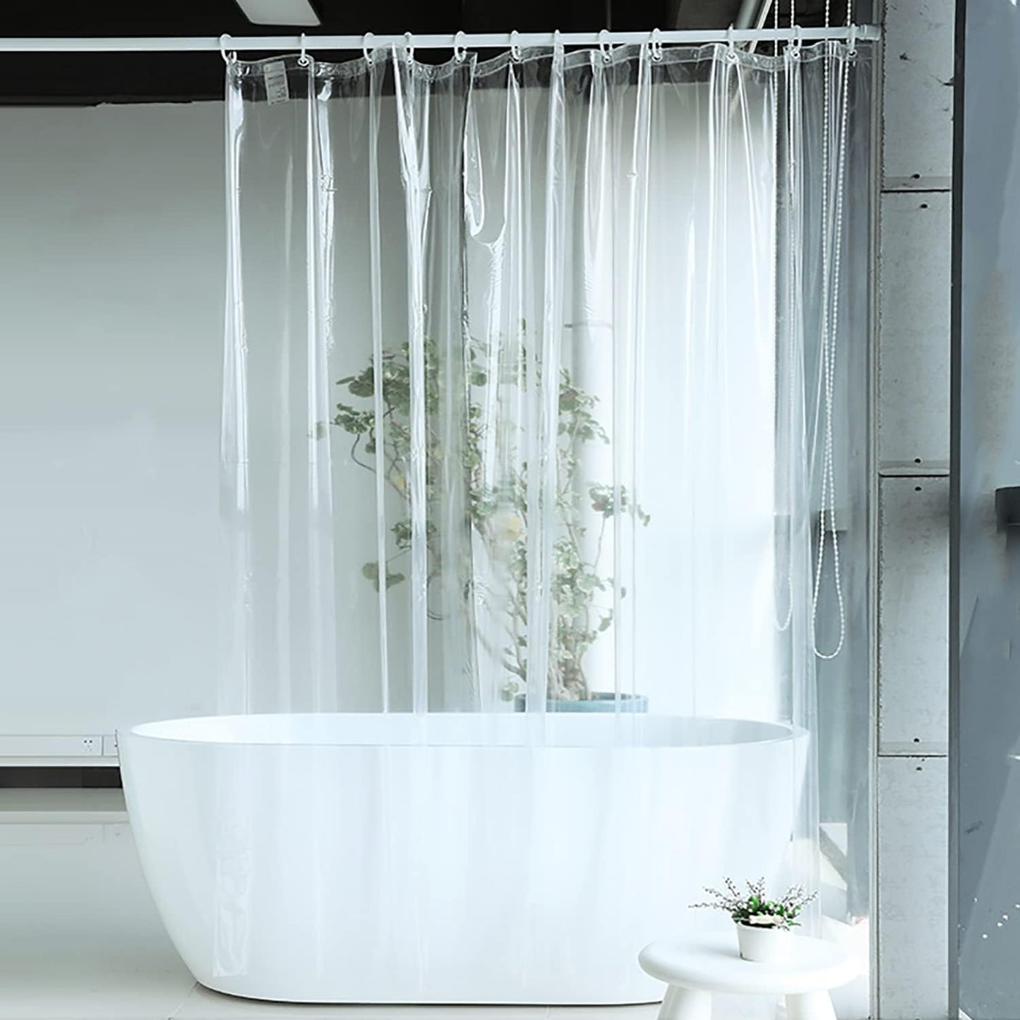 TOBYWEN Clear PEVA Shower Liner 72 x 72