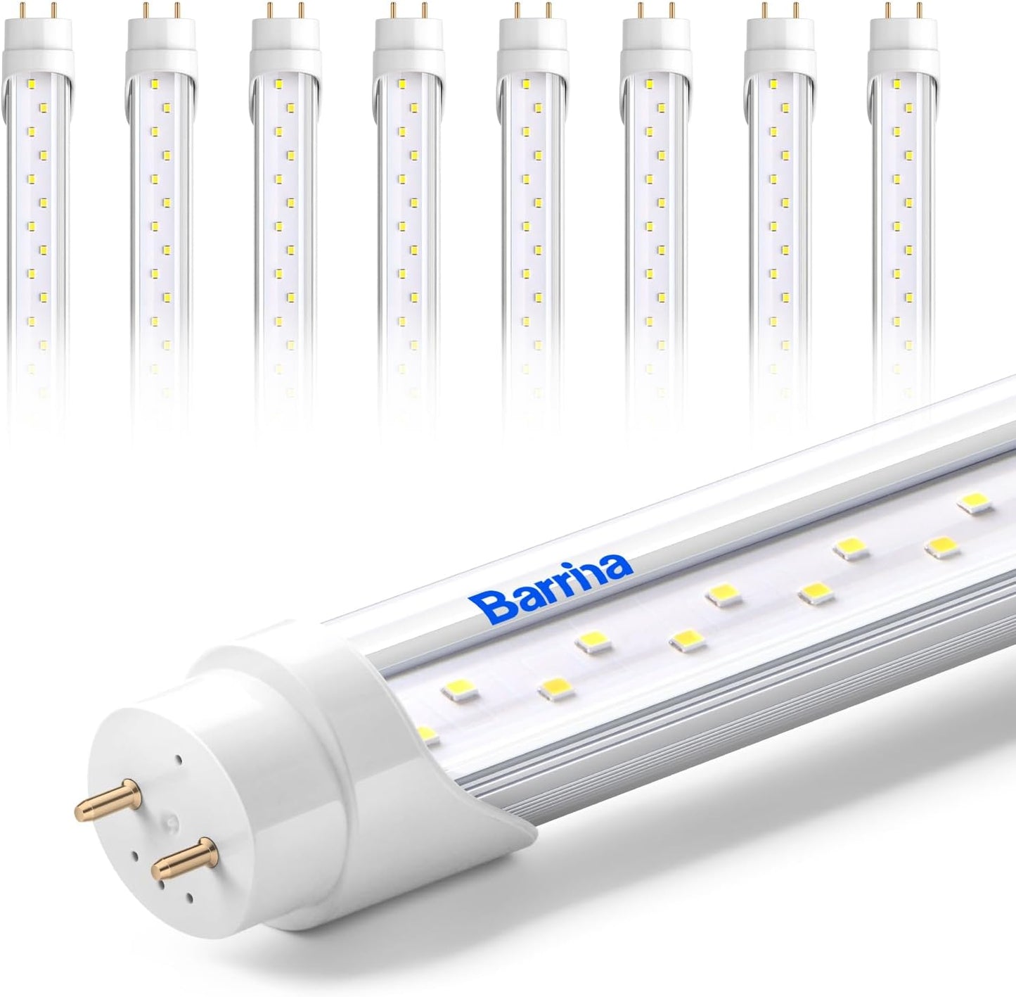 Barrina T8 LED Bulbs 4 Foot Type B for Bright Lighting
