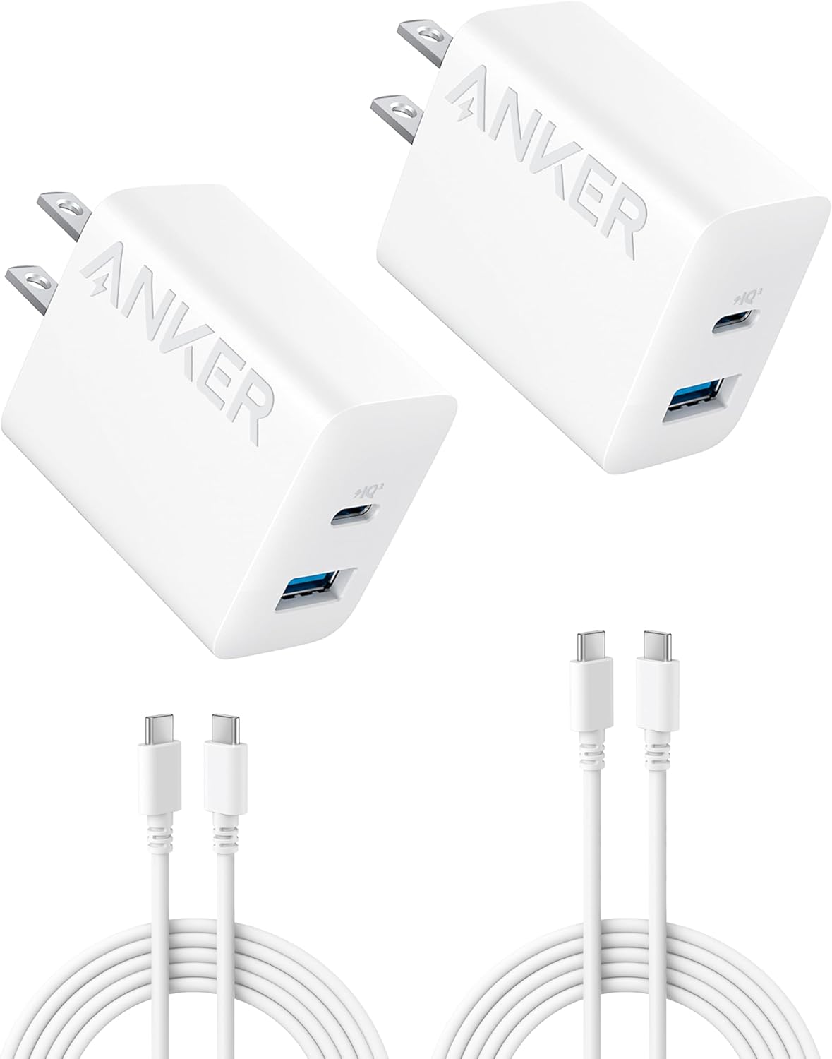 Anker 20W Fast Charger 2-Pack for iPhone & iPad