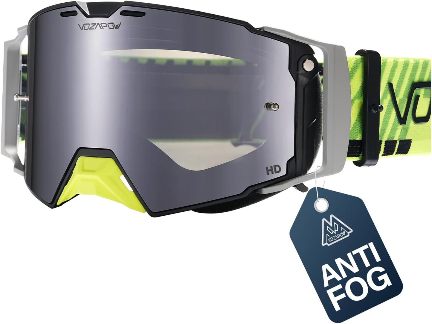 VOZAPOW Anti-Fog Motorcycle Goggles - Clear Vision!