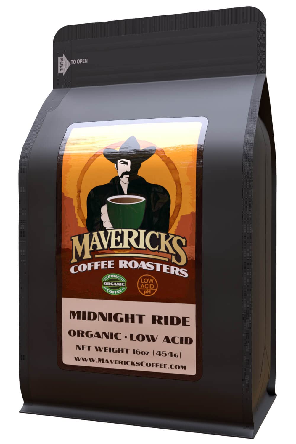 Low Acid Midnight Ride Coffee - Bold & Smooth