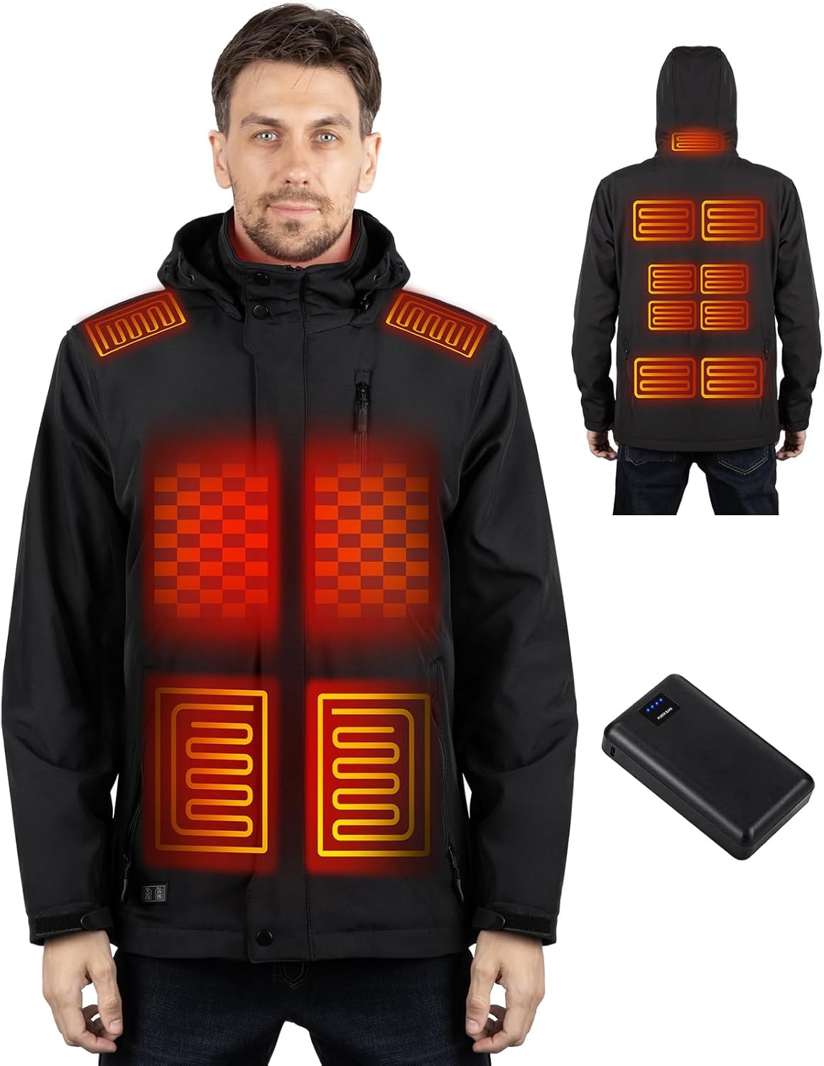 Heated Jacket for Men with Full-Body Heating Coverage and Comfort