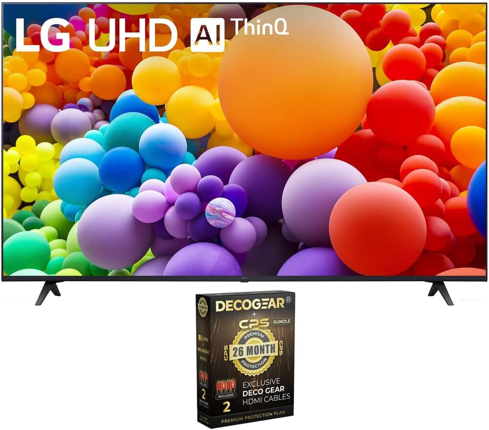 LG 65-Inch 4K Smart TV Bundle: Ultra Clarity & Protection!