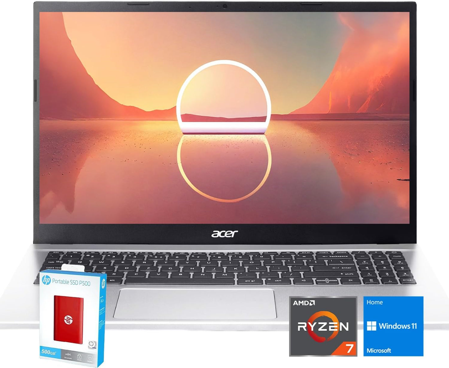 Acer Aspire 3 Laptop with 15.6in FHD Display and Ryzen 7