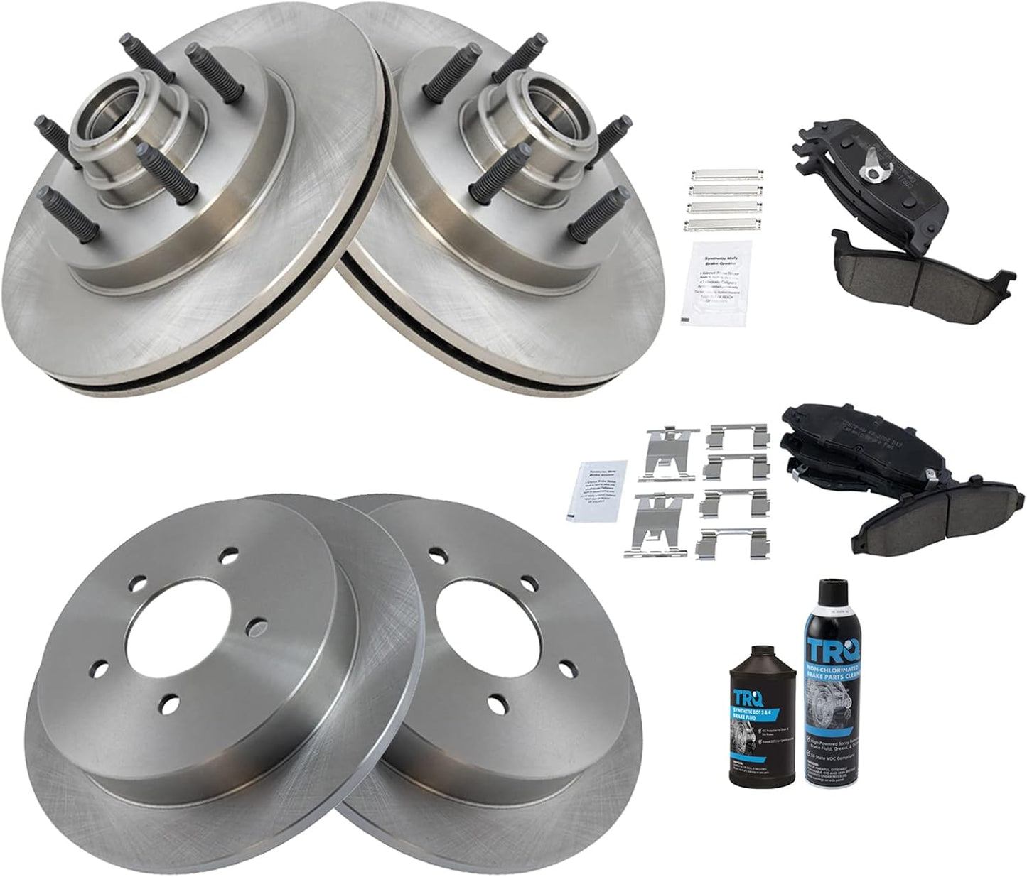 TRQ Brake Pad & Rotor Kit for 2000-2004 Ford F-150 Models