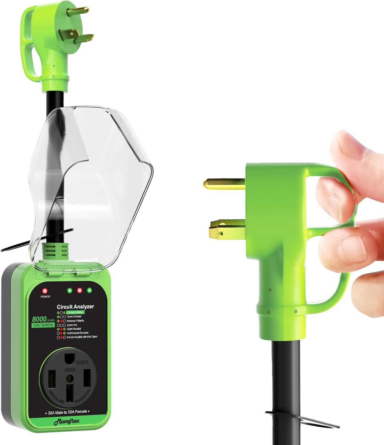 Marsflex RV Surge Protector 30 Amp to 50 Amp with 8000 Joules