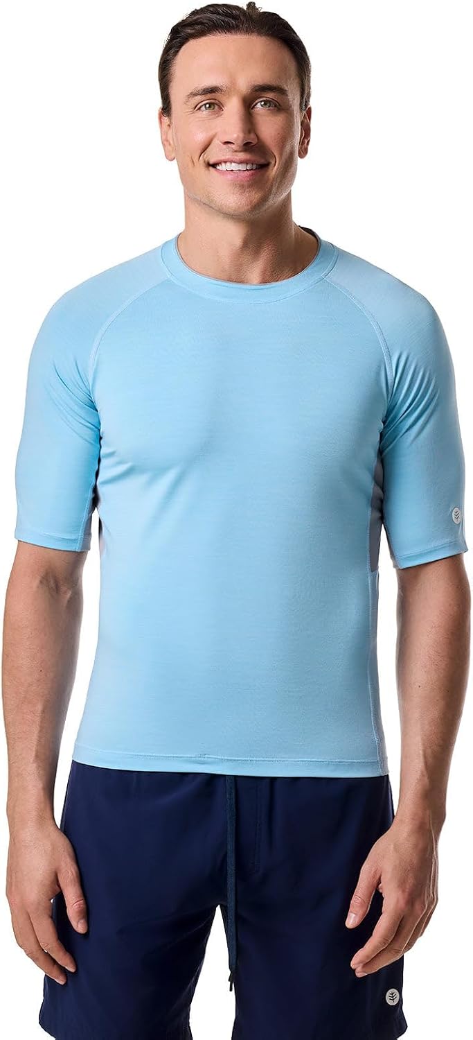 Men's Long Sleeve Rash Guard with UPF 50+ Sun Protection