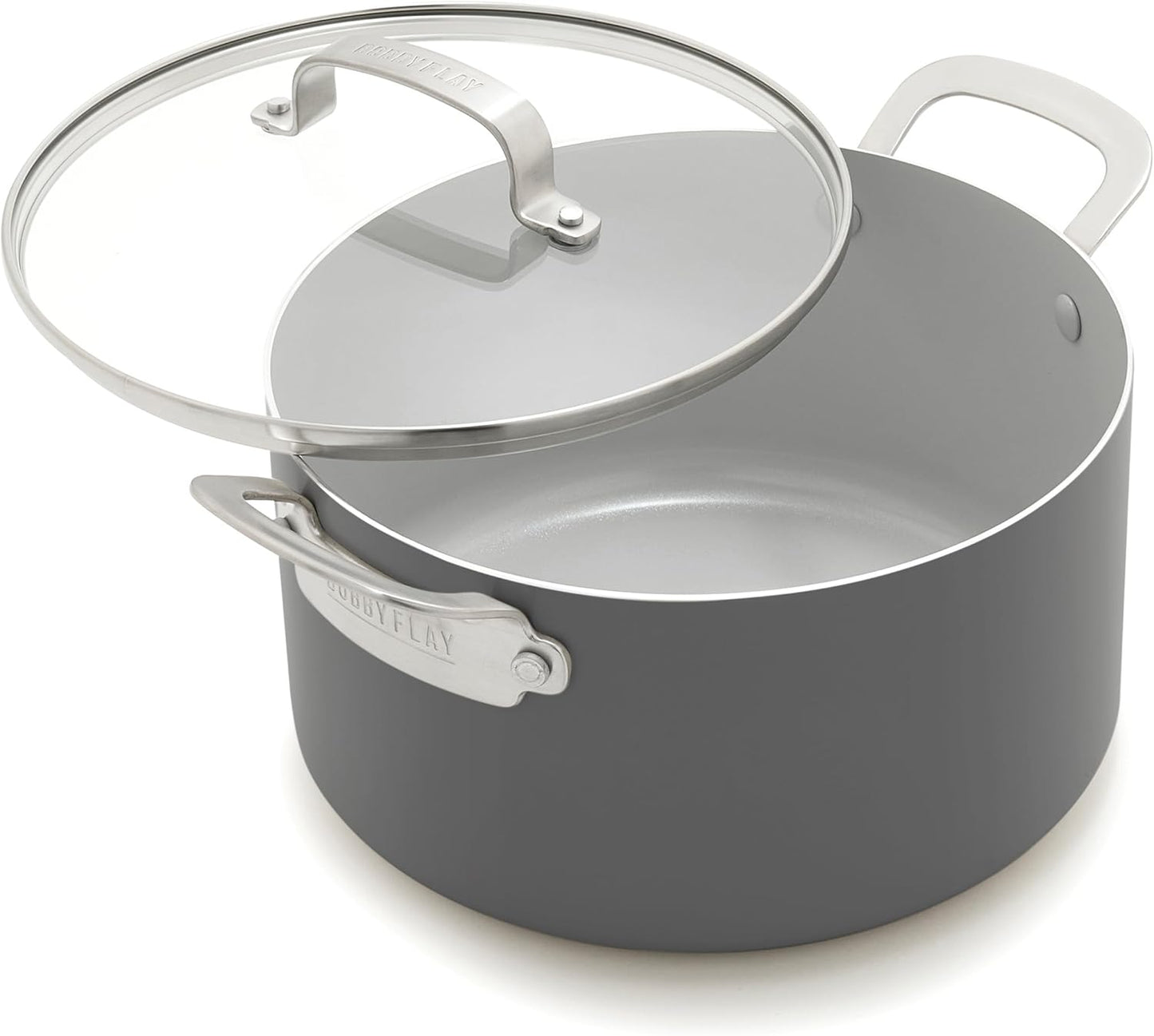 GreenPan x Bobby Flay 6QT Stockpot with Glass Lid for Cooking