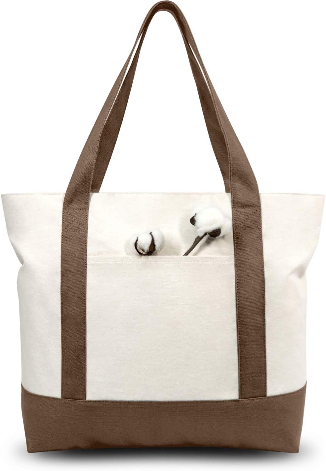 TOPDesign Canvas Tote Bags - Durable Reusable Grocery Bags