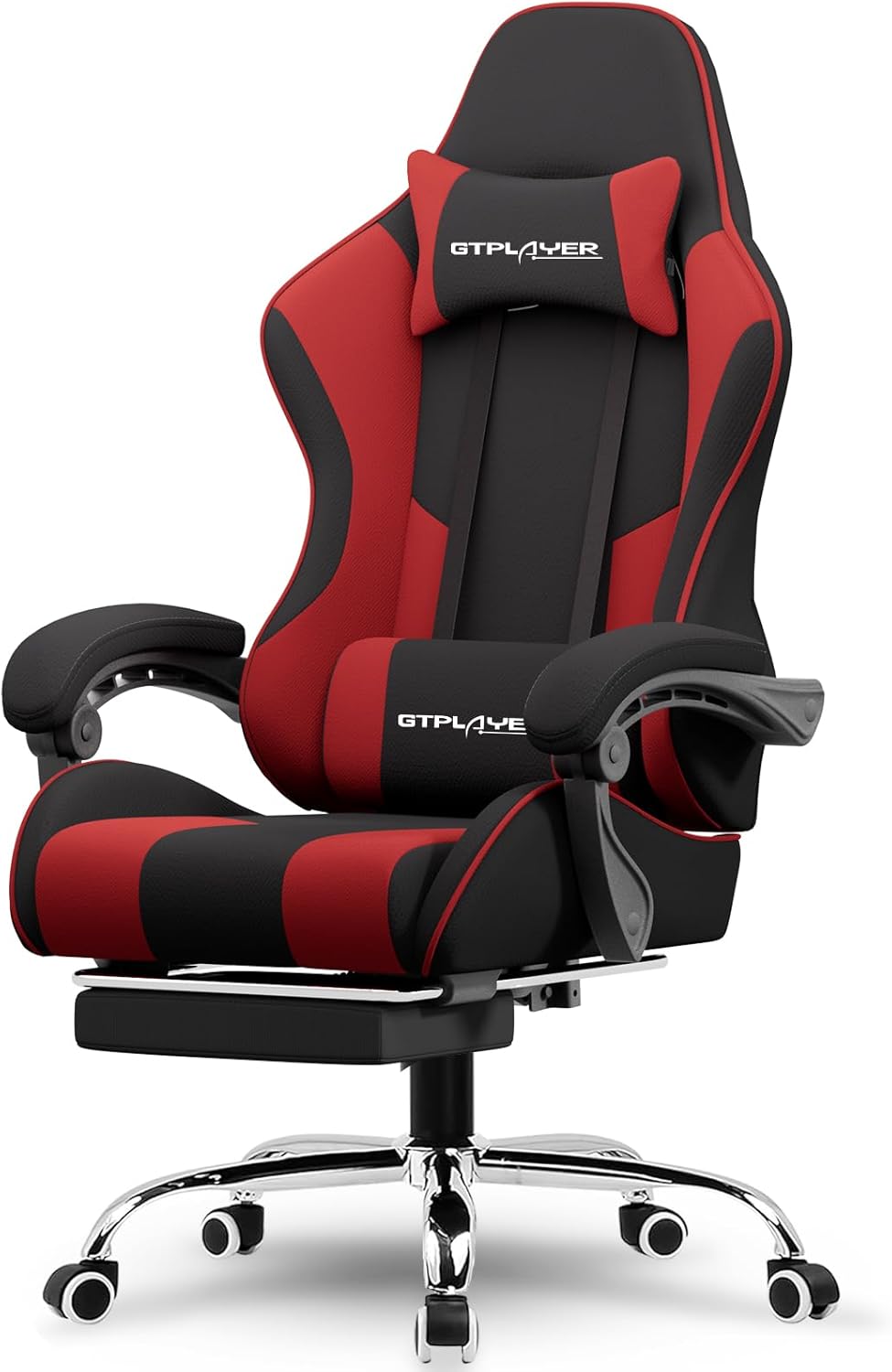 GTPLAYER Gaming Chair with Footrest and Lumbar Support for Comfort