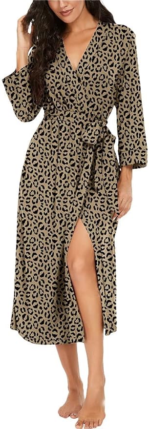VINTATRE Women Kimono Robes Long Knit Bathrobe for Comfort