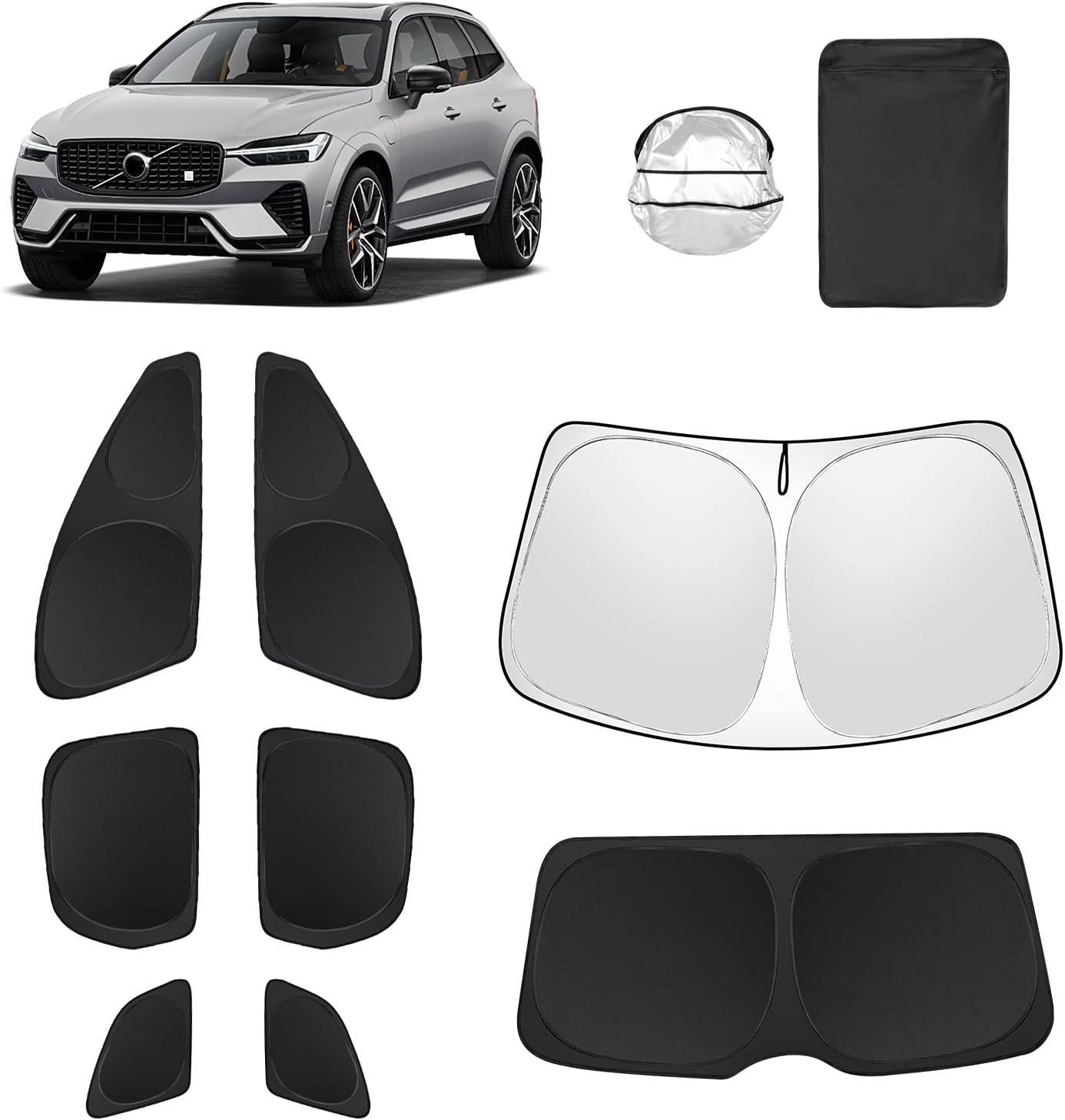 8pcs Car Window Shades for Volvo XC60 2018-2025 Accessories