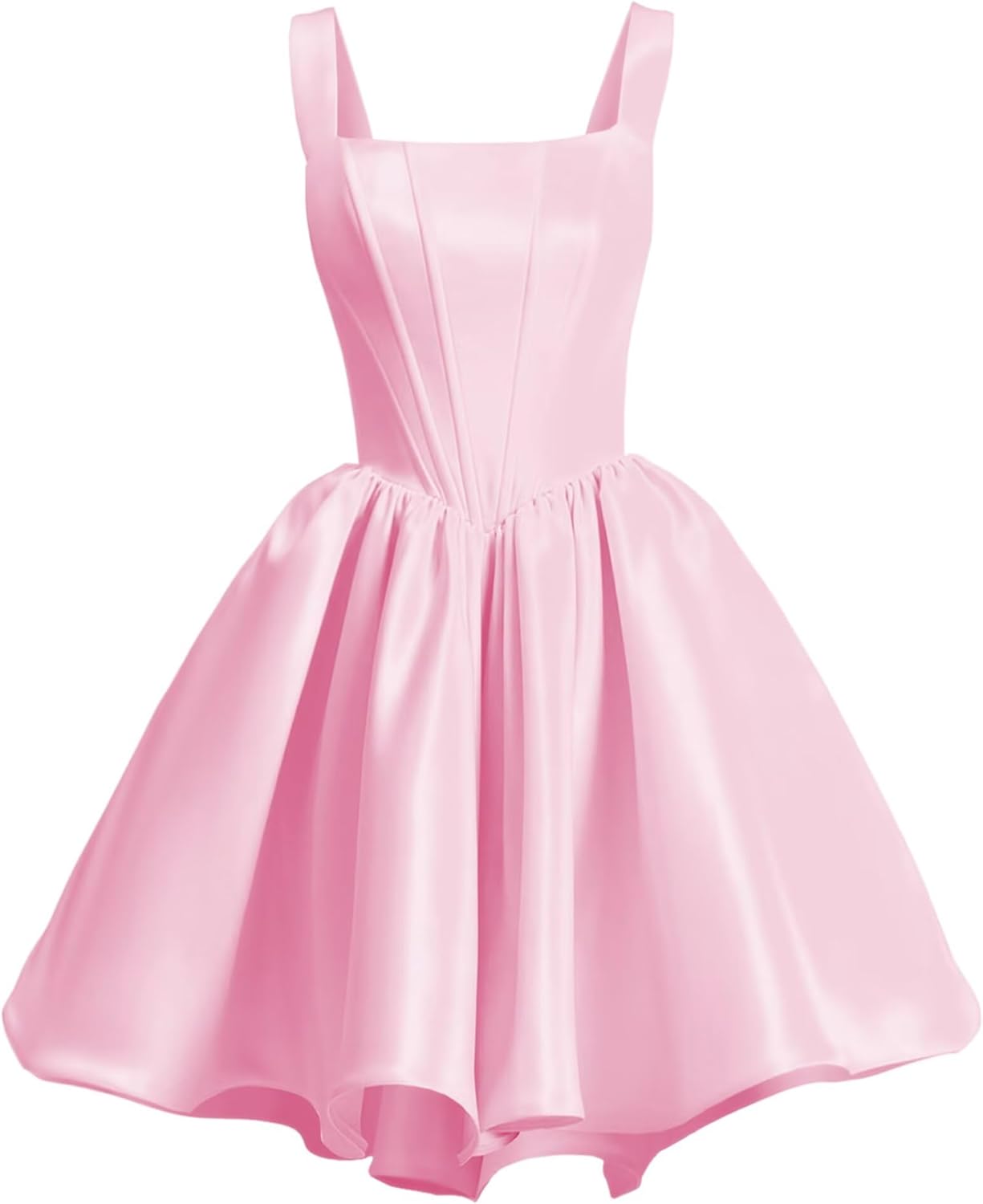 Elegant Satin Homecoming Dresses for Teens with Pockets