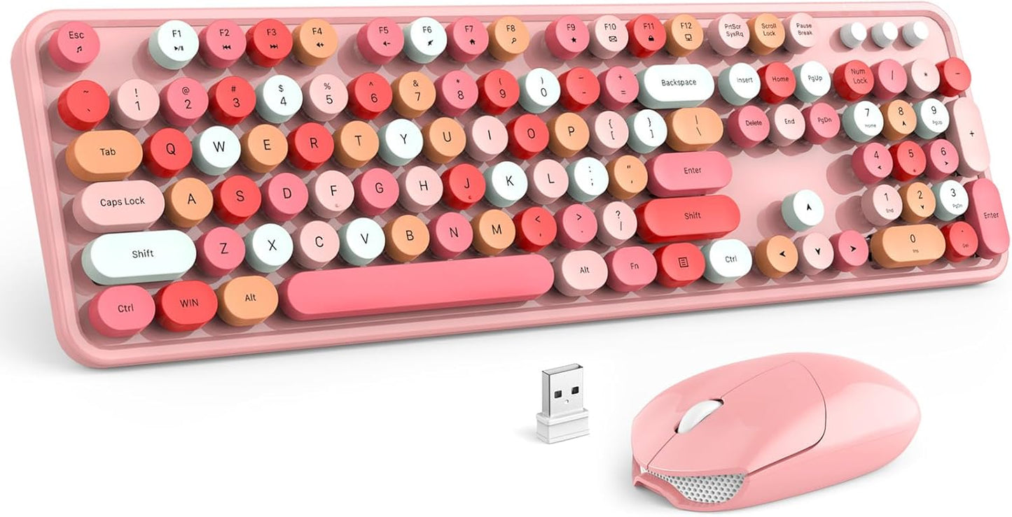 MOFII Wireless Keyboard and Mouse Combo for Colorful Typing Fun