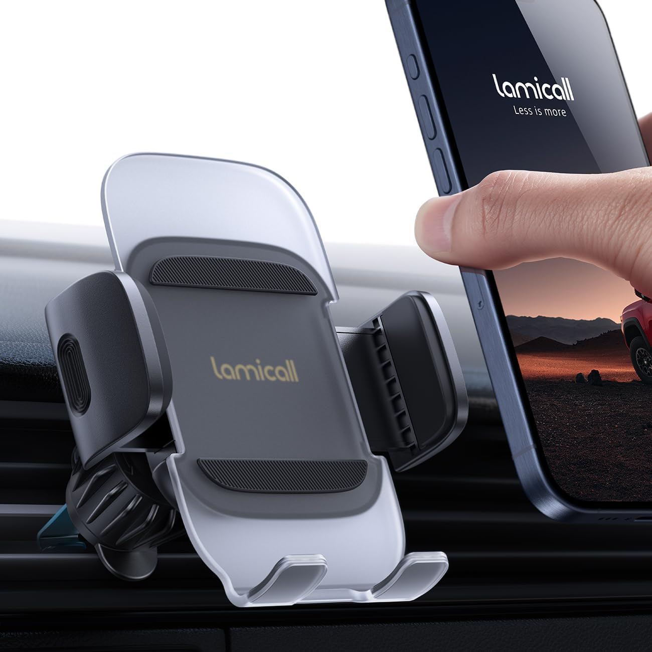 Lamicall Upgraded Car Phone Holder - Hands-Free & Case Friendly