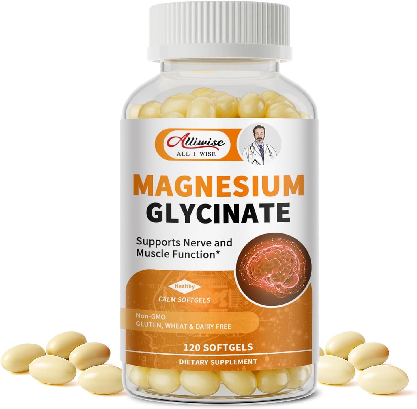 Magnesium Glycinate 400mg Softgels for Sleep and Muscle Support