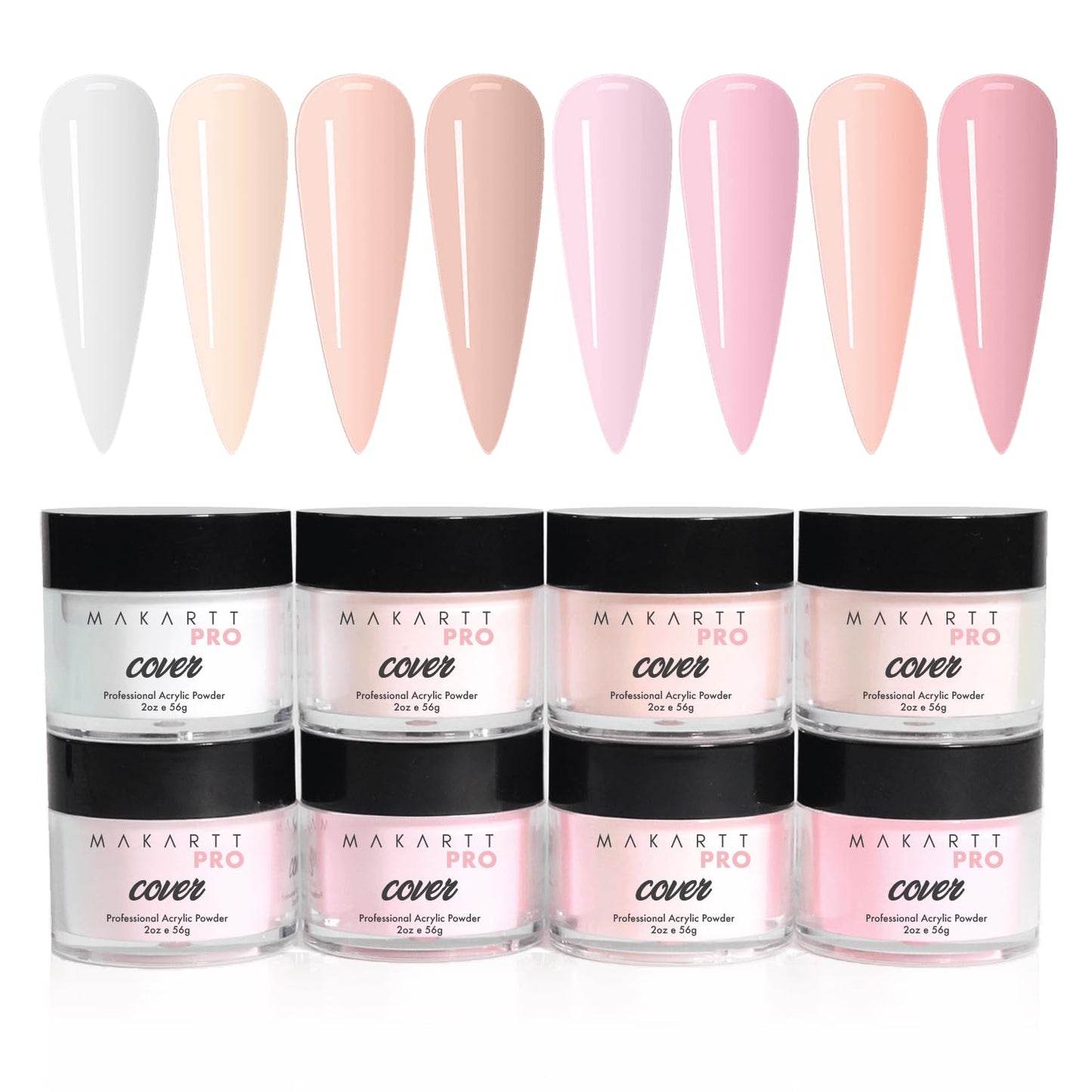MakarttPro Cool Tone Acrylic Powder Collection for Nail Art