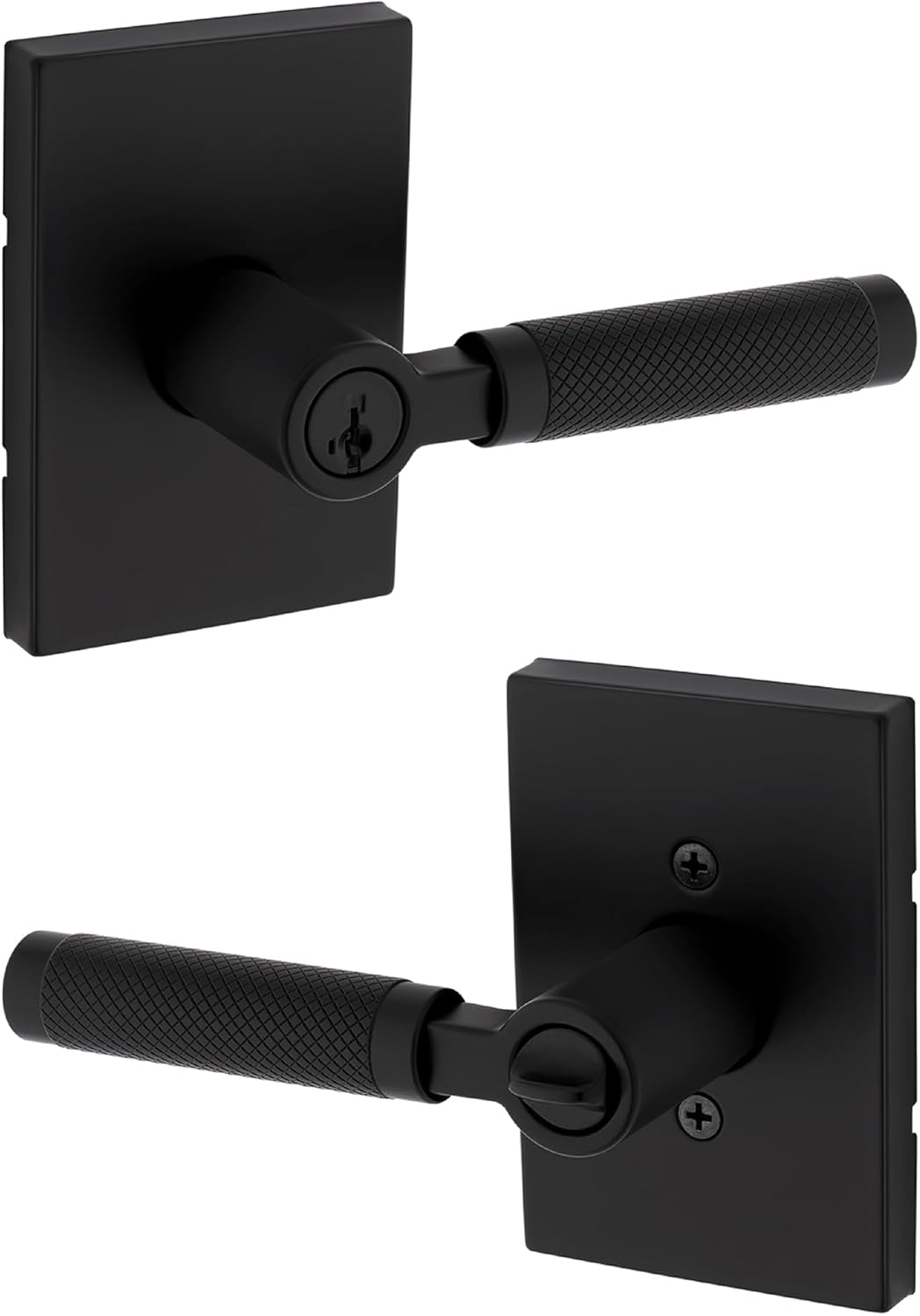 Kwikset Prava Entry Door Knurled Handle with Lock and Key