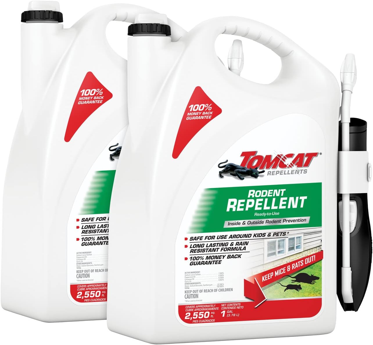 Tomcat Rodent Repellent for Indoor and Outdoor Use, 1 gal. 2-Pack