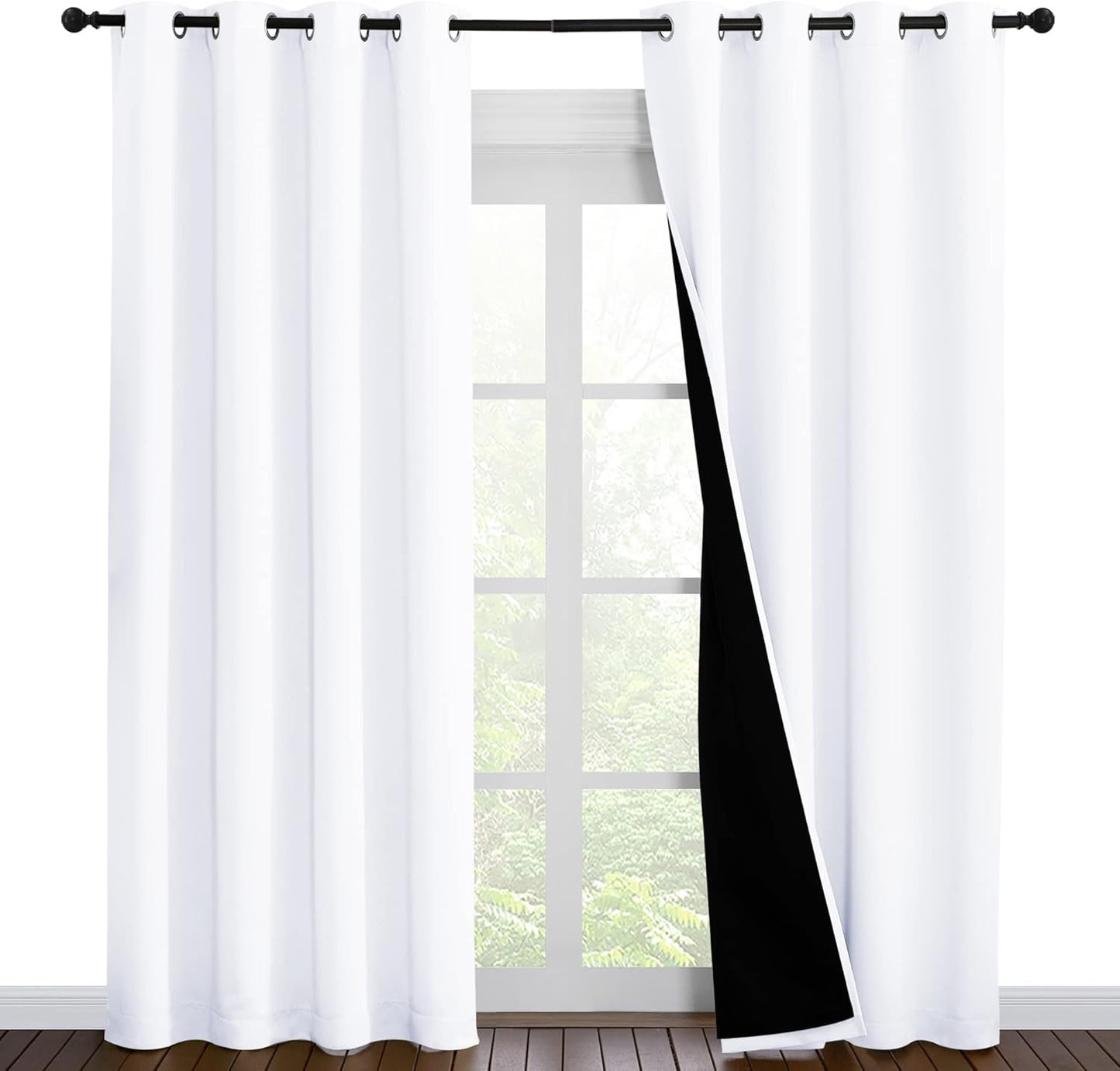 NICETOWN 100% Blackout Window Curtain Panels for Total Darkness