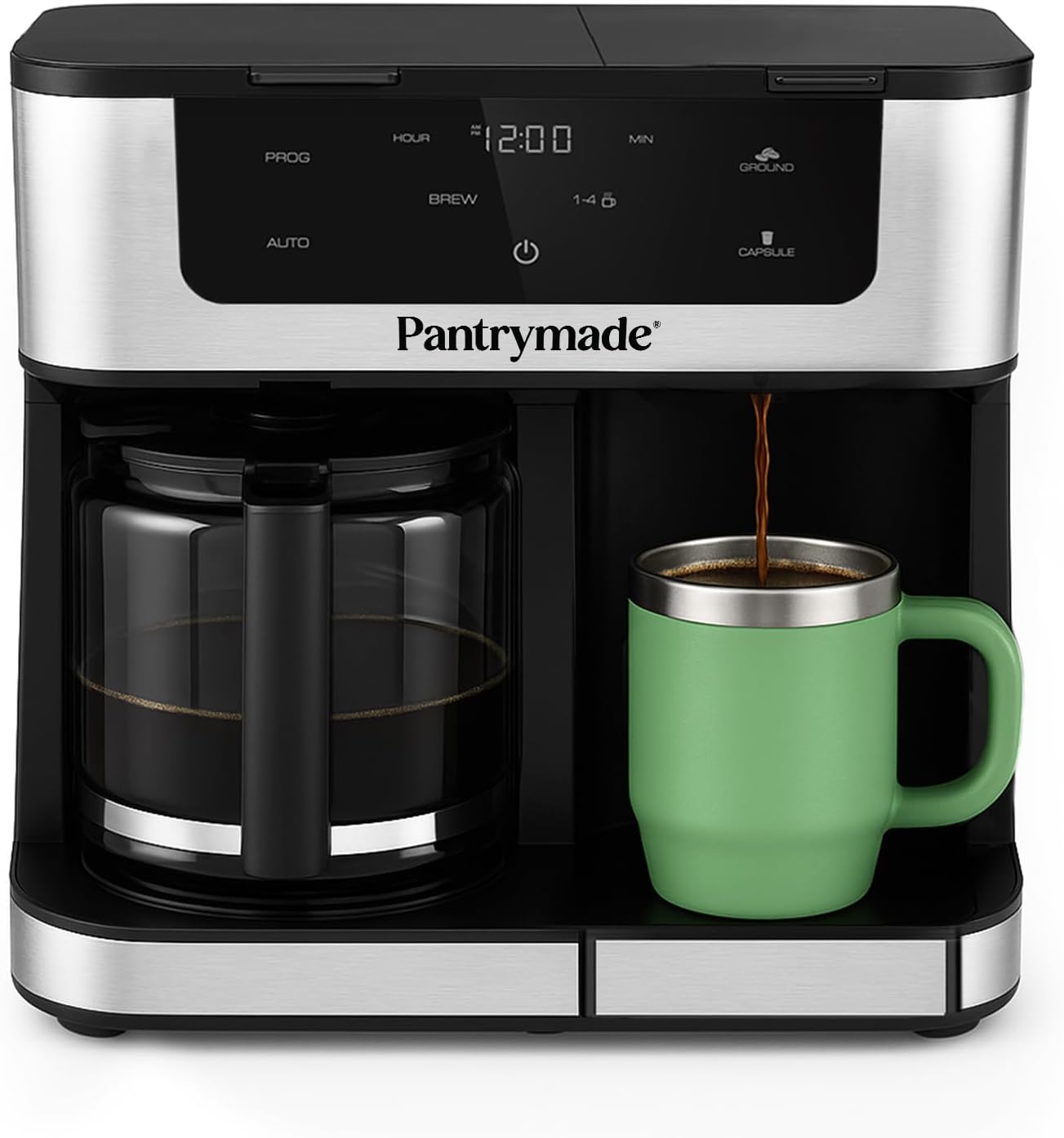Deluxe 12-Cup Coffee Maker & Single Serve Brewer for Home