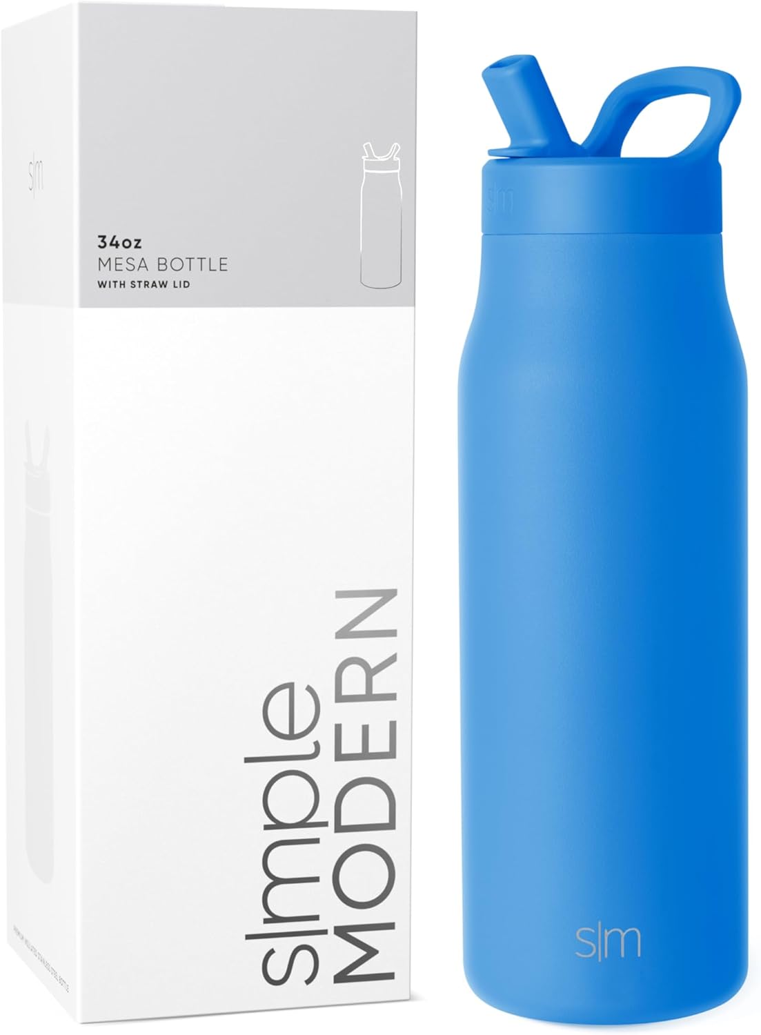 Simple Modern Insulated Water Bottle with Straw Lid for Sports