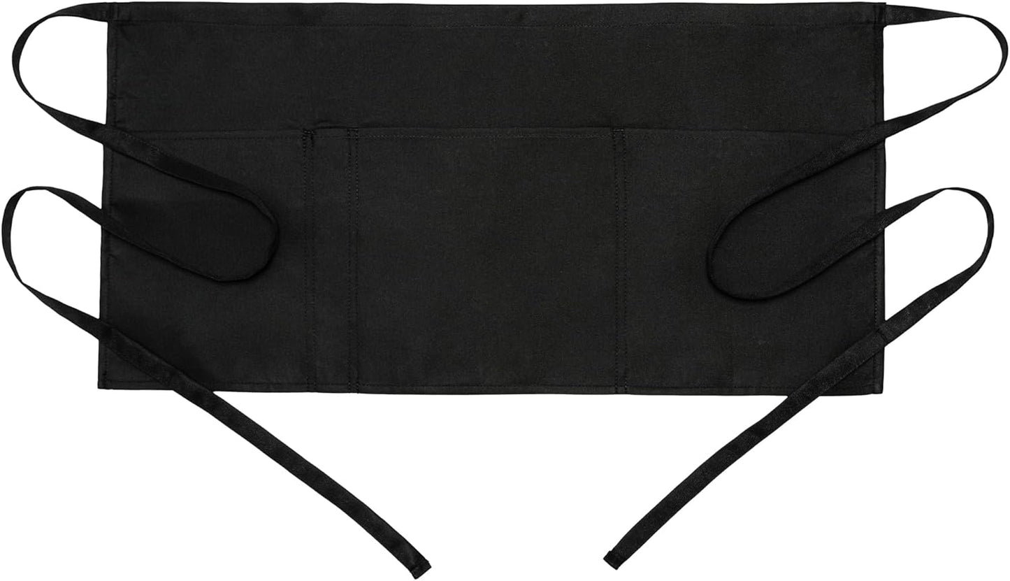 BOHARERS Waist Apron with 3 Pockets for Servers and Waitstaff