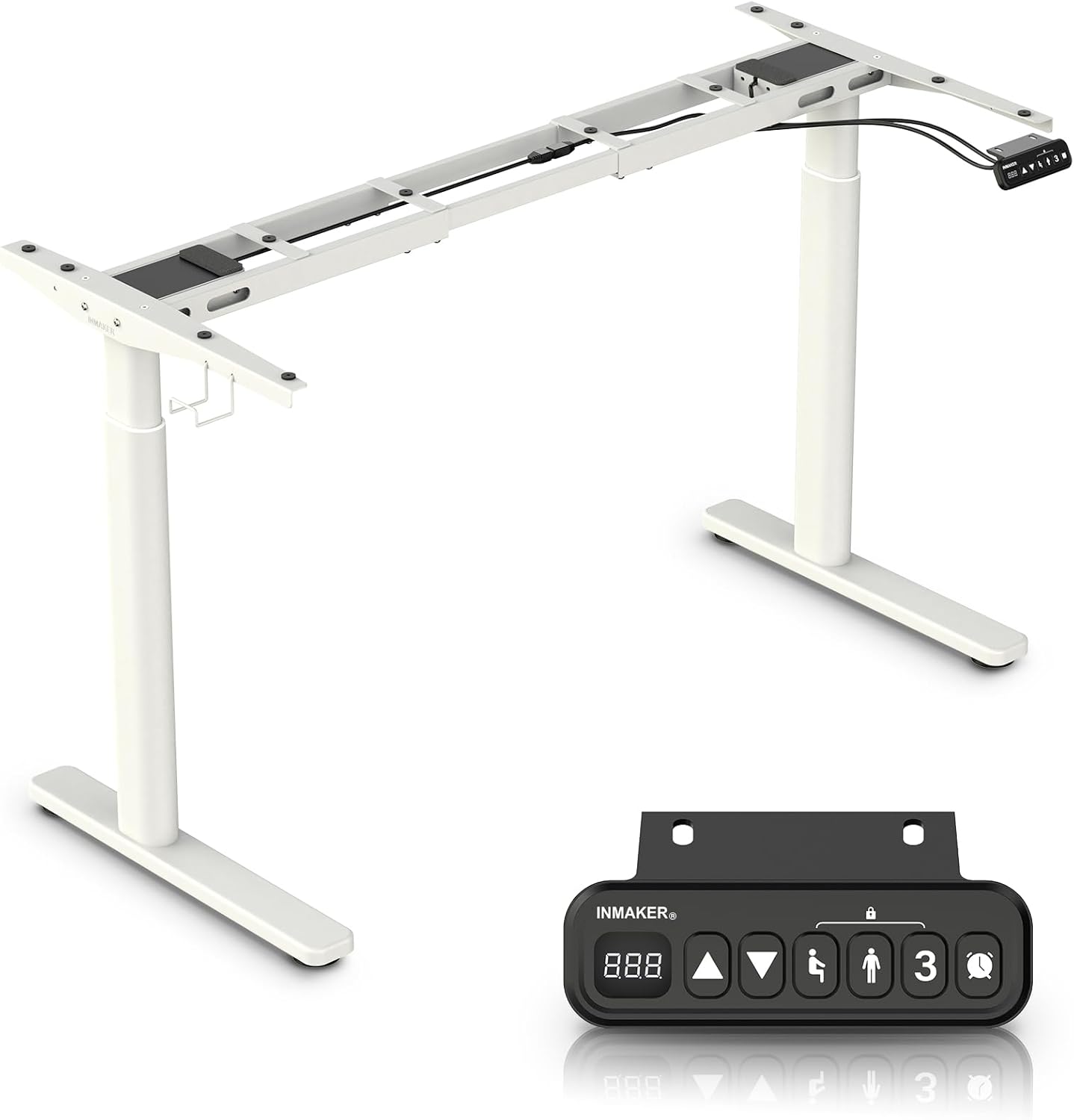INMAKER Dual Motor Standing Desk Frame: Height Adjustable 25-42