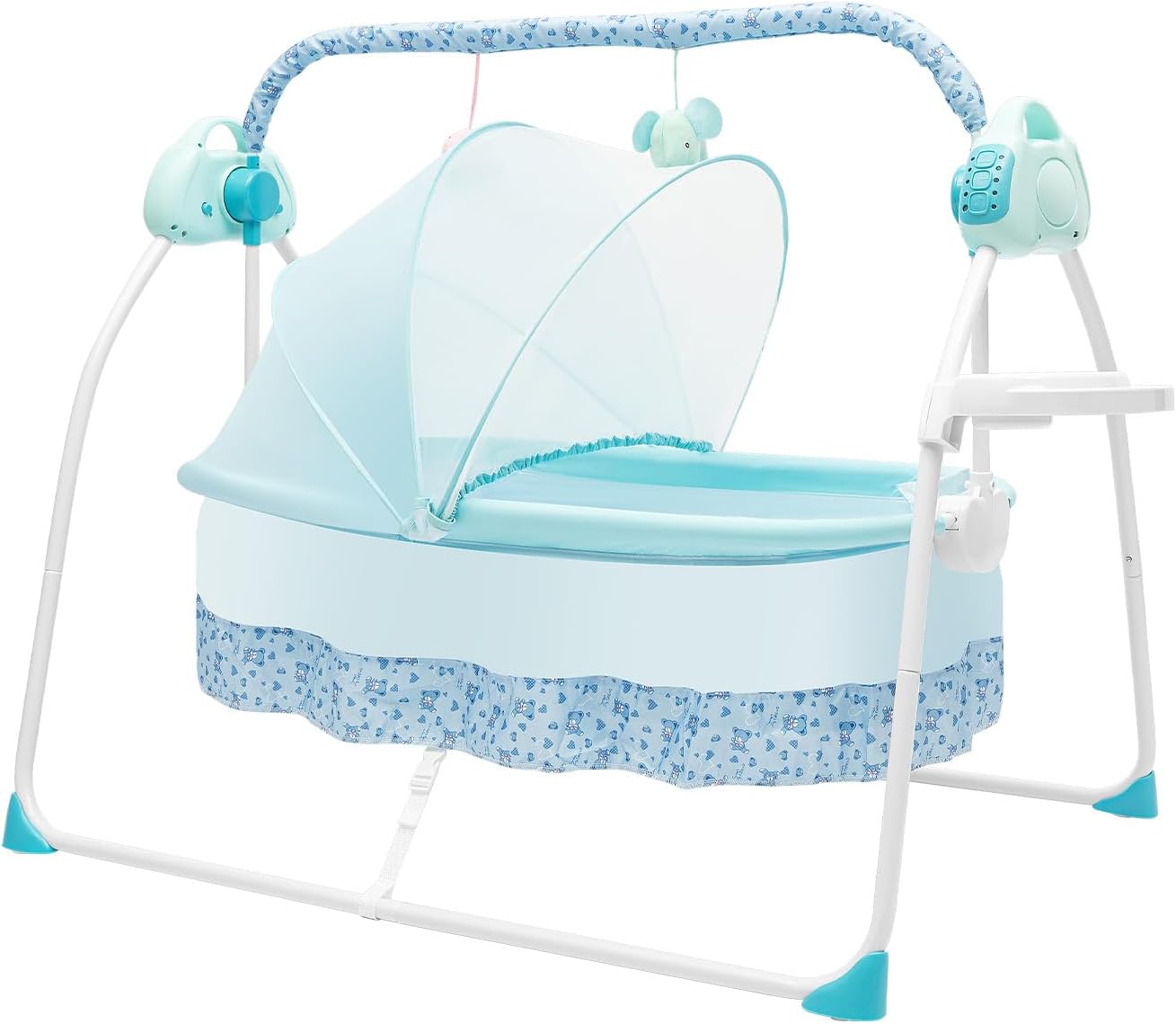Foldable Electric Baby Rocker: Bluetooth Music & Remote Control