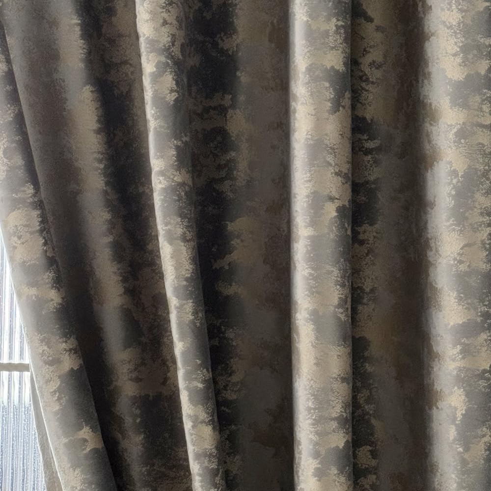 Luxurious Gray & Gold Velvet Curtains - Elevate Your Space