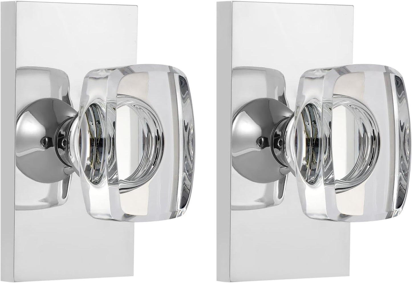 Crystal Glass Dummy Door Knob Interior for Modern Spaces