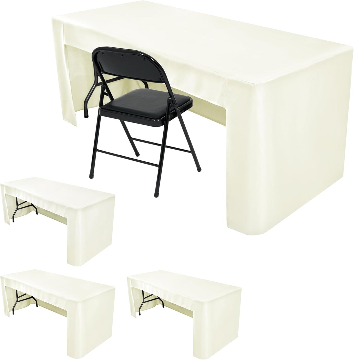 Open Back Fitted Tablecloths for 8 Foot Rectangle Table